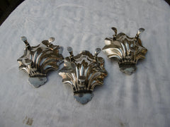 1754 very rare set of 3 Newcastle George 11 silver butter shells 316g