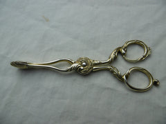 1740 excellent pair of Georgian silver gilt sugar nips by Philip Roker