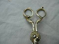 1740 excellent pair of Georgian silver gilt sugar nips by Philip Roker