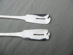 1830 fine pair of Perth Scottish provincial basting spoons by R Keay 240g