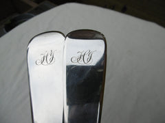 1830 fine pair of Perth Scottish provincial basting spoons by R Keay 240g