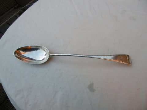 1790 rare Scottish provincial basting spoon possibly William Simpson of Banff 30cms long
