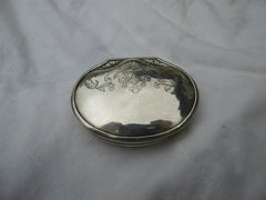 1730 rare Shell shaped Silver snuff box by GM lovely decoration 40g