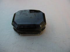 1740 large Georgian silver and Agate snuff box with Tavern scene.