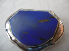 1740 lovely Georgian silver and Lapis Lazuli snuff box