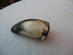 1800 very rare Scottish silver and horn Zooamorphic snuff mull of a Seals head