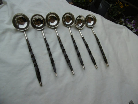 1810 rare set of George 111 Scottish toddy ladles by John McDonald great crest