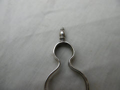 1720 rare pair of early Andiron Silver sugar nips or tongs by IL