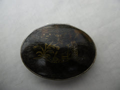 1700 lovely Queen Anne tortoiseshell snuff box with Chinoiserie scene