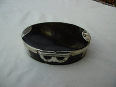 1740 beautiful Tortoiseshell and silver snuff box see photos 8.5cms