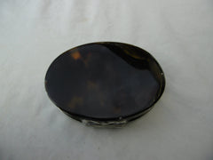1740 beautiful Tortoiseshell and silver snuff box see photos 8.5cms