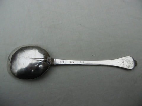 1709 rare Unascribed Trefid maker DA struck 3 times dated 1709 43 grams