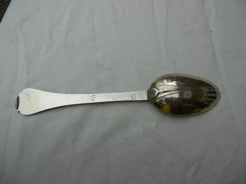 1707 very rare West Country lace back tablespoon by John Pike of Plymouth