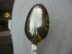 1707 very rare West Country lace back tablespoon by John Pike of Plymouth