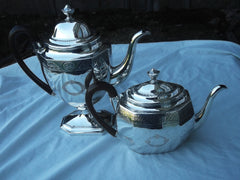 1801 stunning 4 piece George 111 silver teapot and coffee set 52ozs