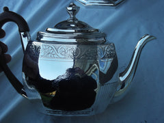 1801 stunning 4 piece George 111 silver teapot and coffee set 52ozs